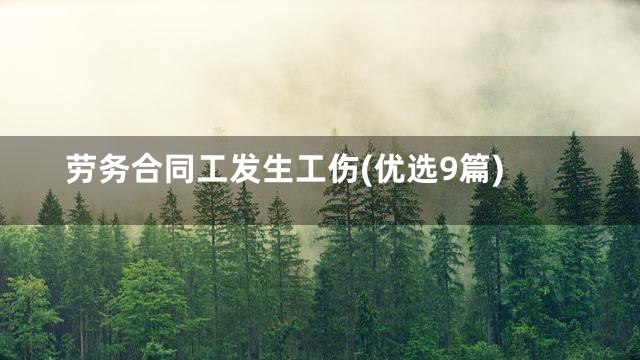 劳务合同工发生工伤(优选9篇)