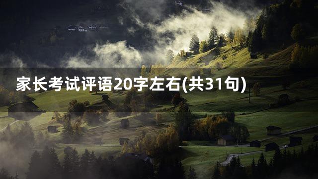 家长考试评语20字左右(共31句)