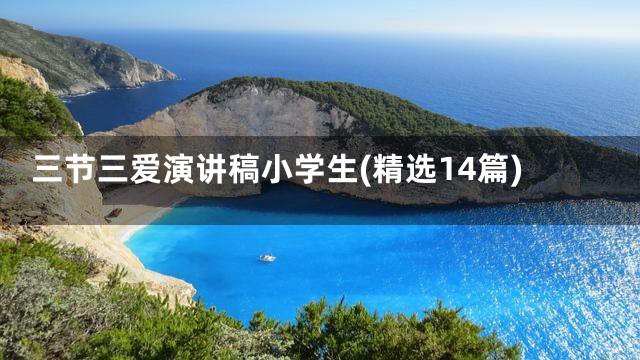 三节三爱演讲稿小学生(精选14篇)
