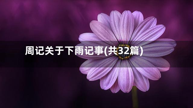 周记关于下雨记事(共32篇)