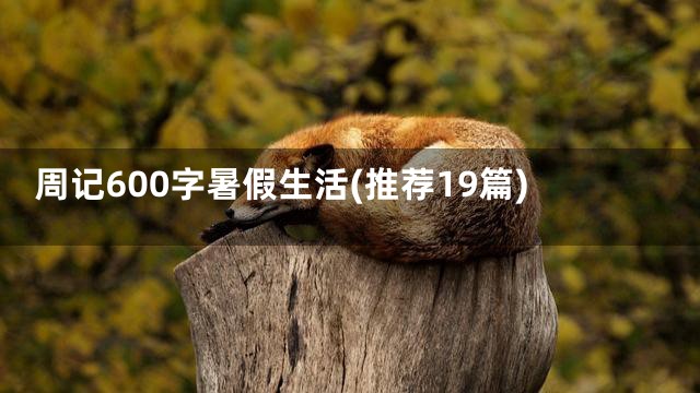 周记600字暑假生活(推荐19篇)