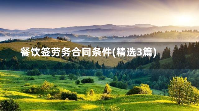 餐饮签劳务合同条件(精选3篇)