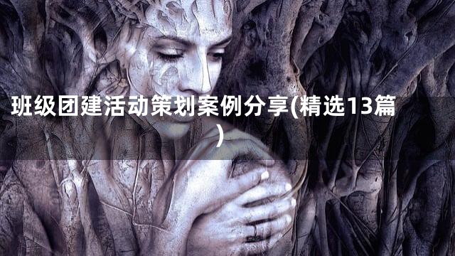 班级团建活动策划案例分享(精选13篇)