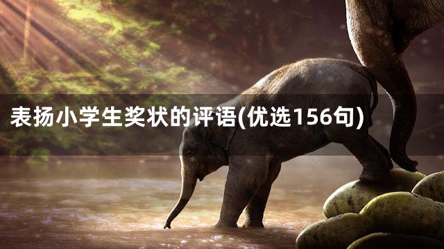 表扬小学生奖状的评语(优选156句)