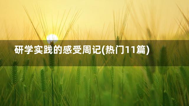 研学实践的感受周记(热门11篇)