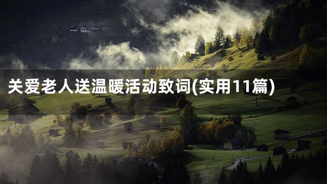 关爱老人送温暖活动致词(实用11篇)