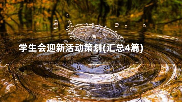学生会迎新活动策划(汇总4篇)